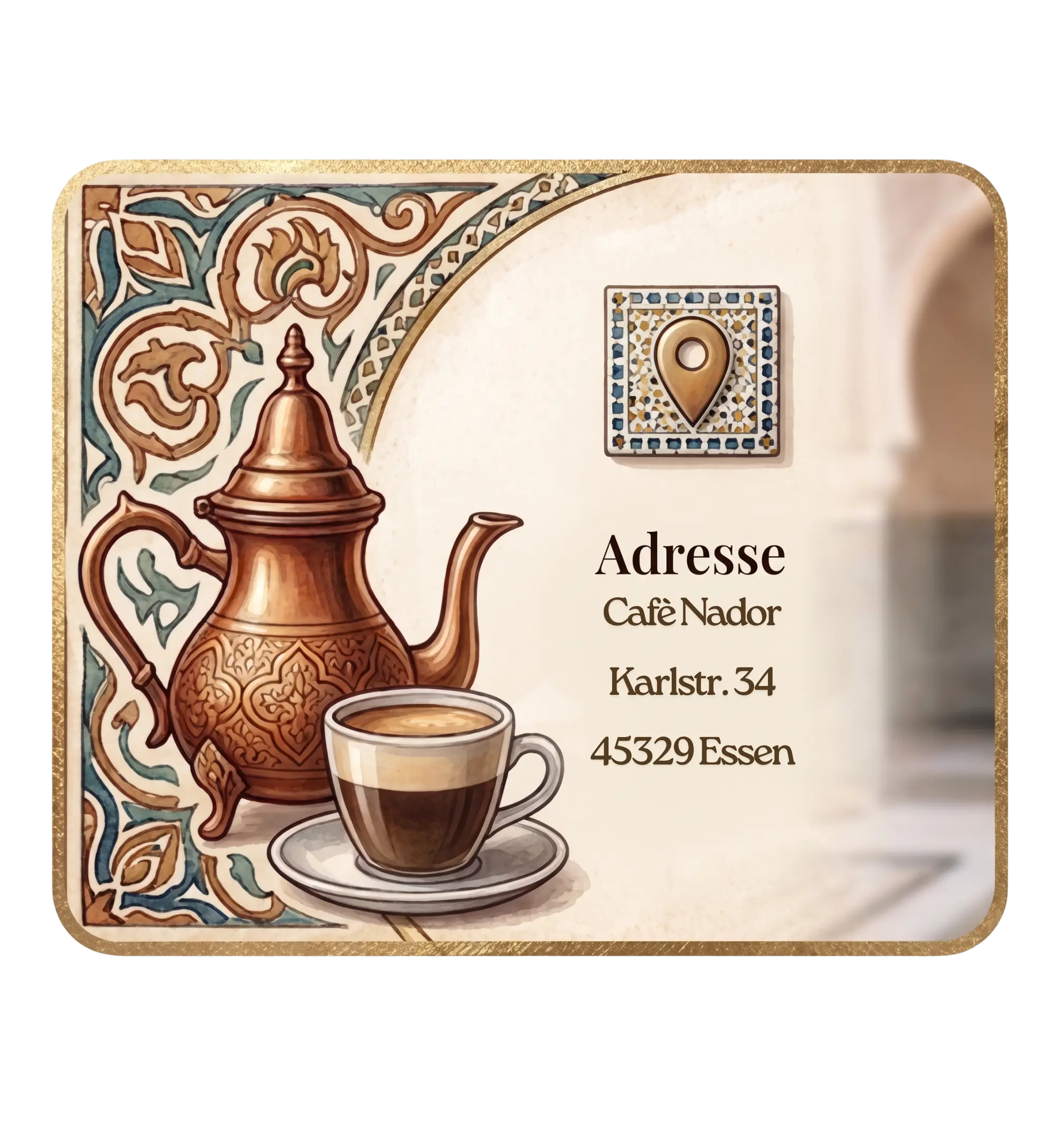 Adresse: Café Nador, Karlstr. 34, 45329 Essen